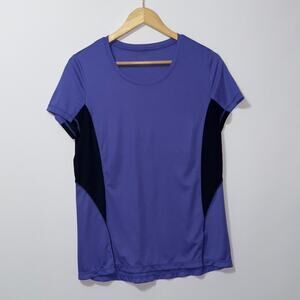 Tek gear purple and black athletic shirt women’s size medium